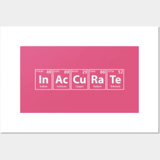 Inaccurate (In-Ac-Cu-Ra-Te) Periodic Elements Spelling Posters and Art